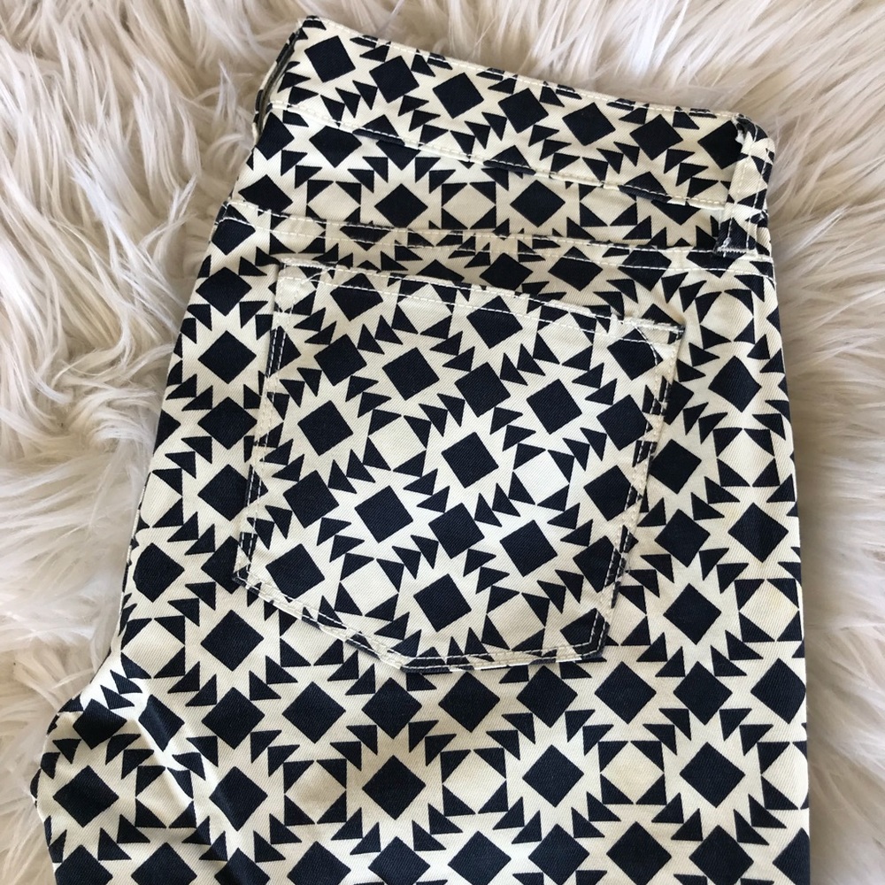 J. Crew Geometric Print Toothpick Ankle Jeans - Picture 5 of 8